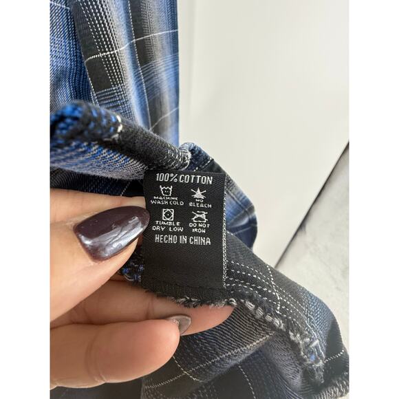 Dixxon Flannel Company Combustion FR Plaid Shirt Men’s 4X Blue Black Button-Up - Picture 9 of 9